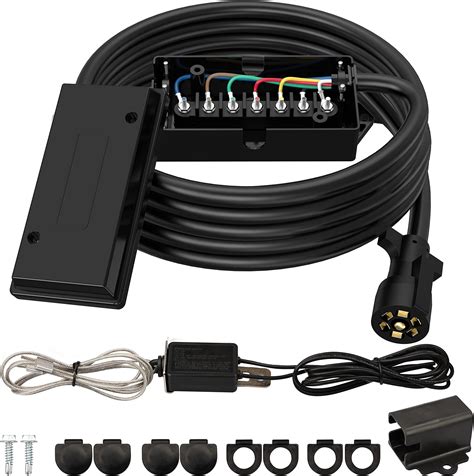 rv 7 way cord with junction box|rvguard 7 way trailer cord.